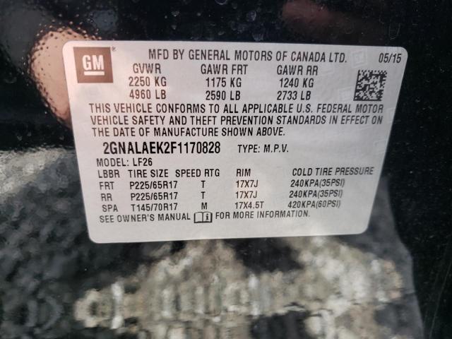 Zdjęcie 10 z aukcji – 2015 CHEVROLET EQUINOX LS z VIN 2GNALAEK2F1170828