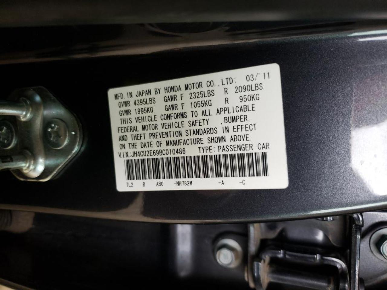 Photo 10 from auction – 2011 ACURA TSX with VIN JH4CU2E69BC010486