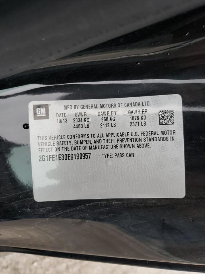 Photo 10 from auction – 2014 CHEVROLET CAMARO LS with VIN 2G1FE1E30E9190957