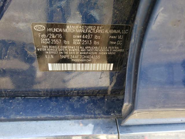 Photo 10 from auction – 2016 HYUNDAI SONATA SPO with VIN 5NPE34AF7GH404188