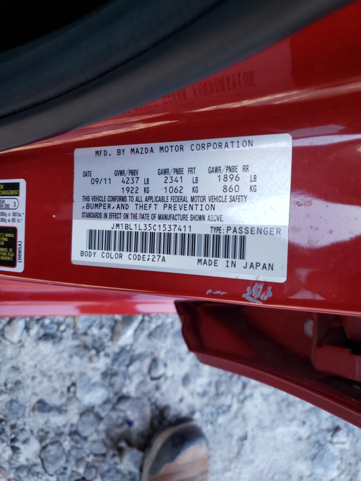 Photo 10 from auction – 2012 MAZDA SPEED 3 with VIN JM1BL1L35C1537411