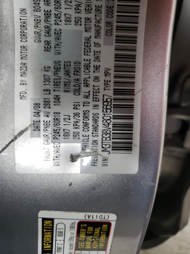 Photo 10 from auction – 2008 MAZDA CX-9 with VIN JM3TB38V480156957