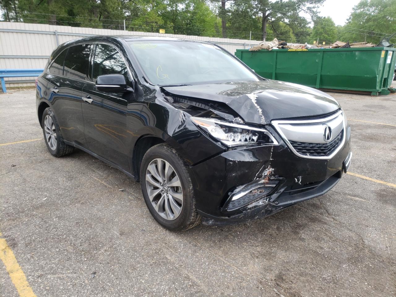 ACURA MDX TECHNO 2014 with VIN 5FRYD3H47EB001878 - Photo from auction