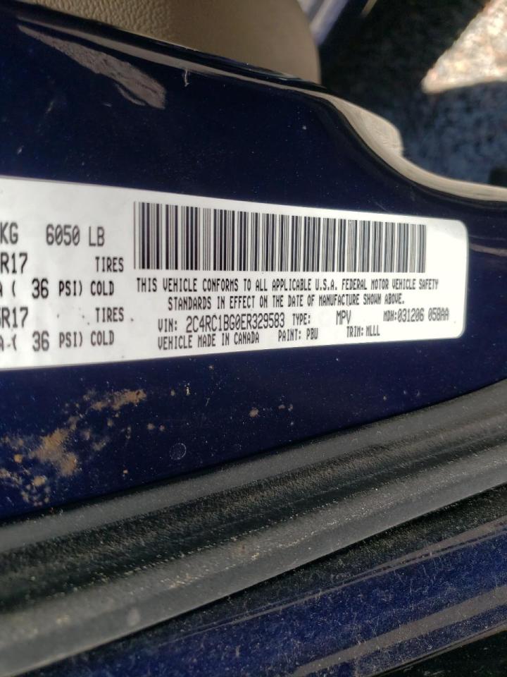 Photo 10 from auction – 2014 CHRYSLER TOWN & COU with VIN 2C4RC1BG0ER329583