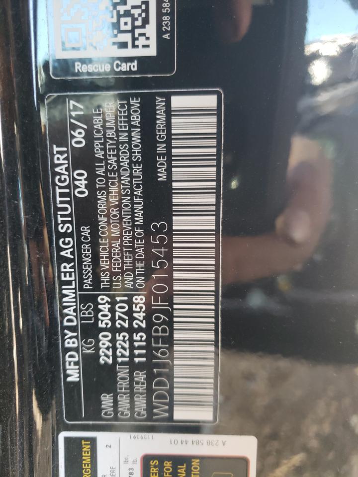 Photo 10 from auction – 2018 MERCEDES-BENZ E 400 with VIN WDD1J6FB9JF015453