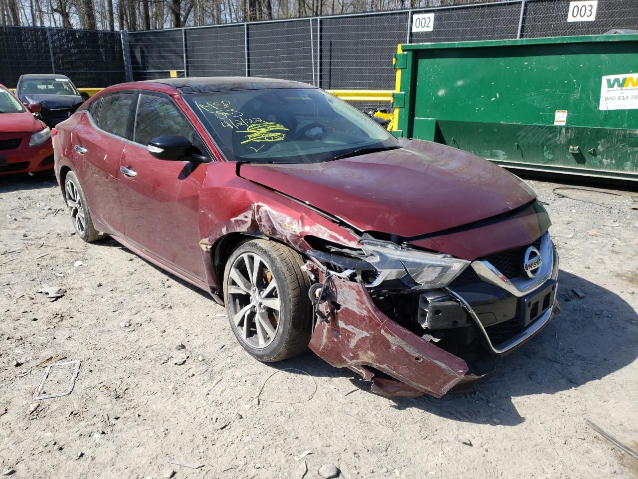 NISSAN MAXIMA 3.5 2016 with VIN 1N4AA6AP0GC396316 - Photo from auction