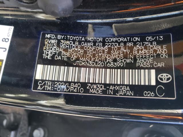 Zdjęcie 10 z aukcji – 2013 TOYOTA PRIUS z VIN JTDKN3DU2D1683991