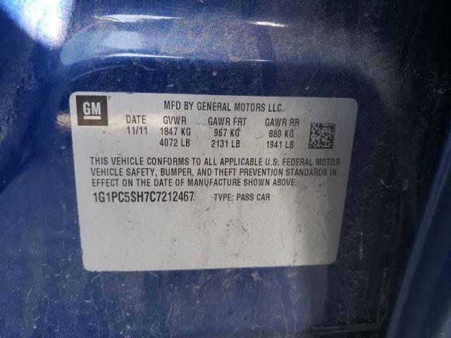 Photo 10 from auction – 2012 CHEVROLET CRUZE LS with VIN 1G1PC5SH7C7212467