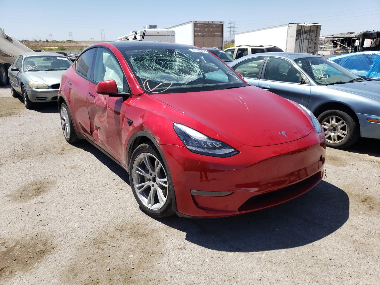 TESLA MODEL Y 2021 with VIN 5YJYGDEE8MF141903 - Photo from auction