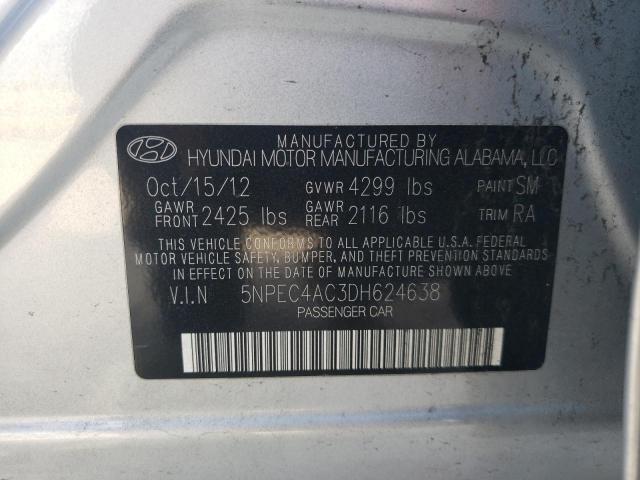 Photo 10 from auction – 2013 HYUNDAI SONATA SE with VIN 5NPEC4AC3DH624638