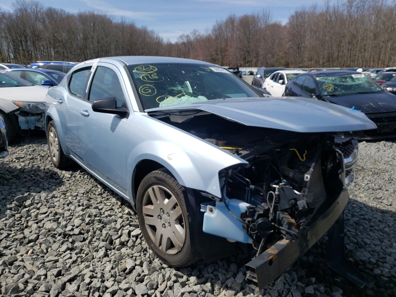 DODGE AVENGER SE 2013 with VIN 1C3CDZAB6DN617678 - Photo from auction
