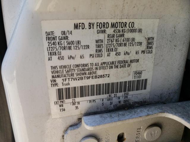 Photo 10 from auction – 2015 FORD F250 SUPER with VIN 1FT7W2BT9FEB28572