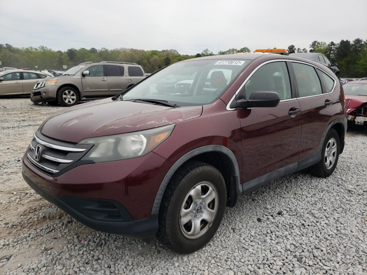 Photo 2 from auction – 2012 HONDA CR-V LX with VIN 5J6RM3H38CL021090