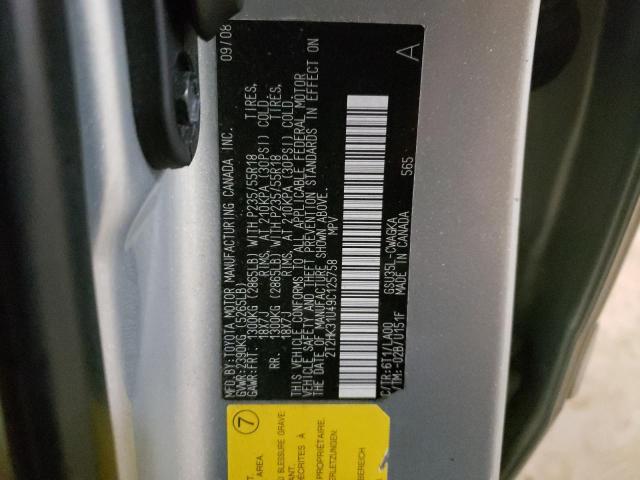 Photo 10 from auction – 2009 LEXUS RX 350 with VIN 2T2HK31U49C125758