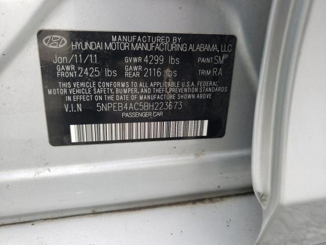 Photo 10 from auction – 2011 HYUNDAI SONATA GLS with VIN 5NPEB4AC5BH223673