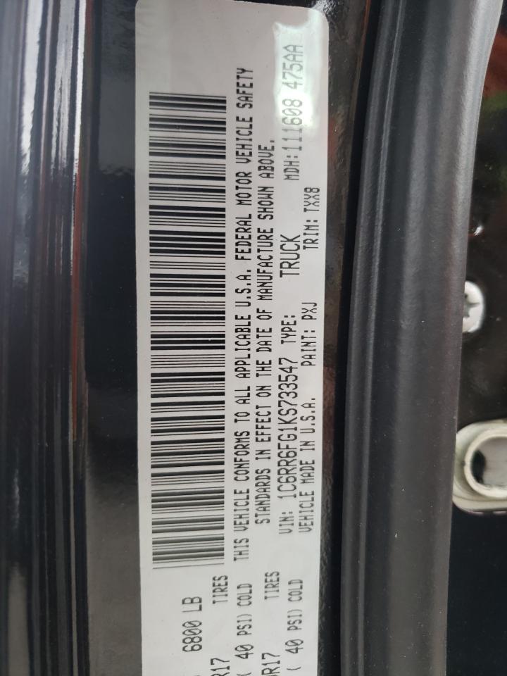 Photo 10 from auction – 2019 RAM 1500 CLASS with VIN 1C6RR6FG1KS733547