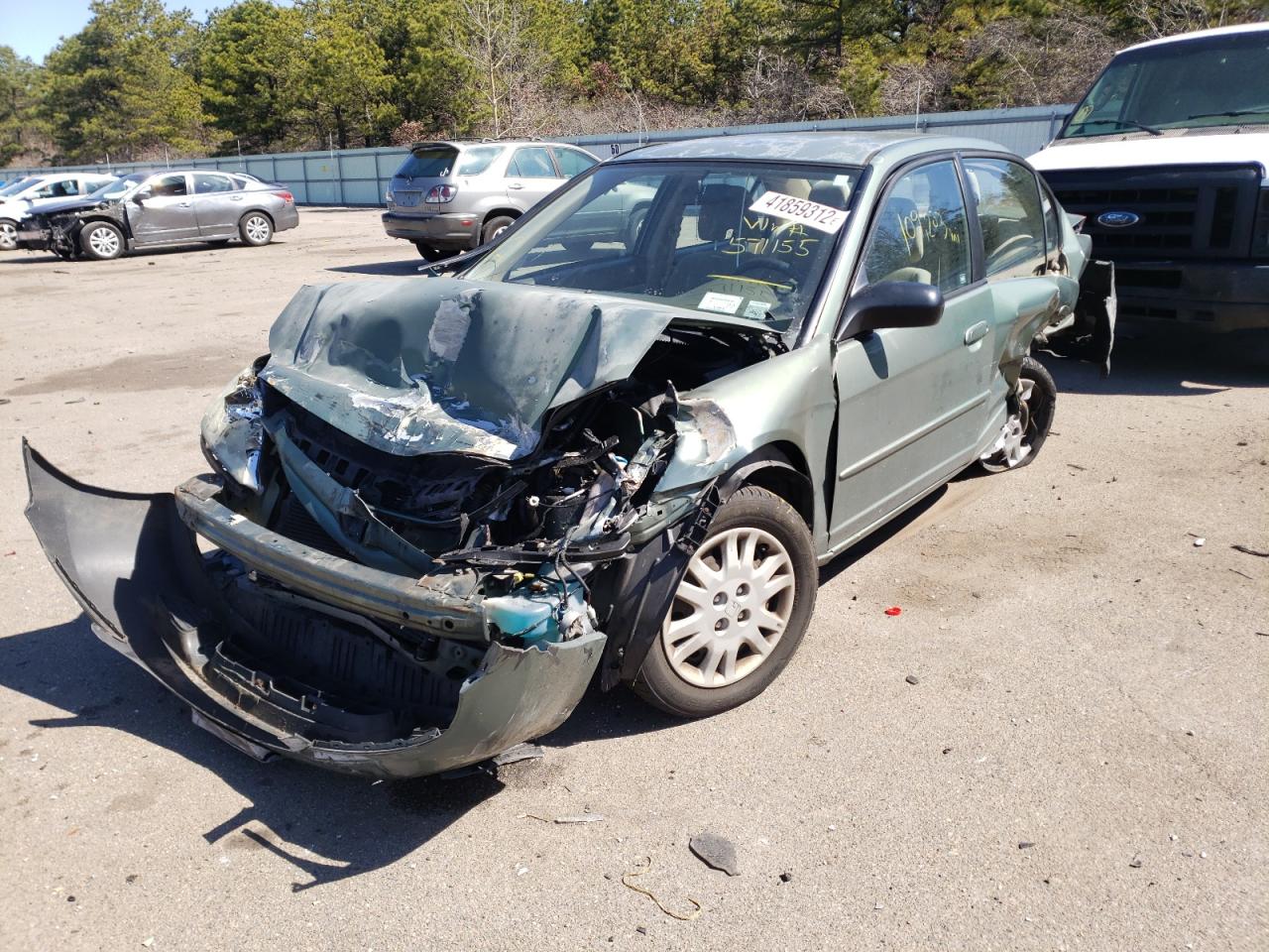 Photo 2 from auction – 2004 HONDA CIVIC LX with VIN 2HGES16554H571155