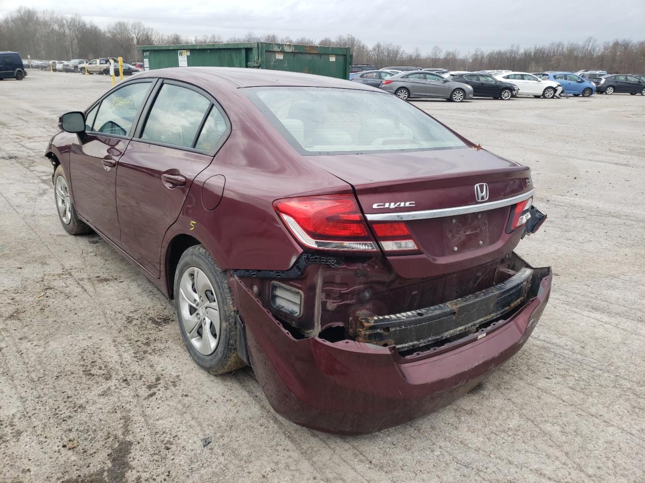 Photo 3 from auction – 2013 HONDA CIVIC LX with VIN 2HGFB2F57DH551869