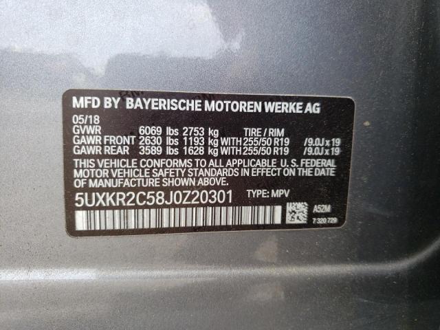 Photo 10 from auction – 2018 BMW X5 SDRIVE3 with VIN 5UXKR2C58J0Z20301