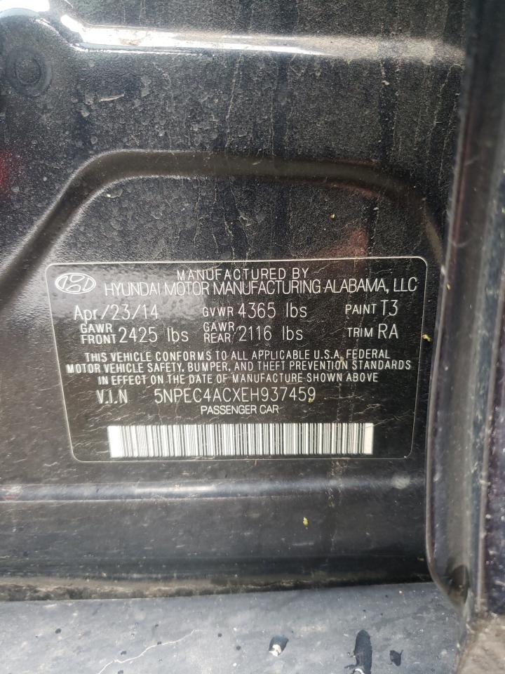 Photo 10 from auction – 2014 HYUNDAI SONATA SE with VIN 5NPEC4ACXEH937459