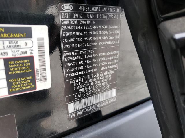 Photo 10 from auction – 2014 LAND ROVER RANGE ROVE with VIN SALGS3TF8EA193891