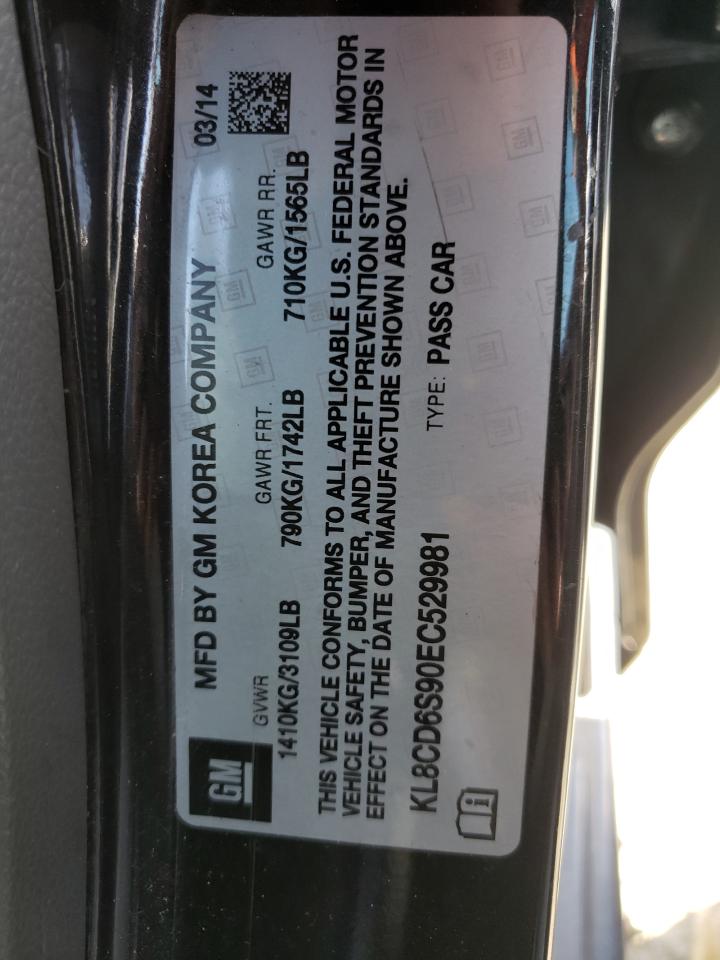 Photo 10 from auction – 2014 CHEVROLET SPARK 1LT with VIN KL8CD6S90EC529981
