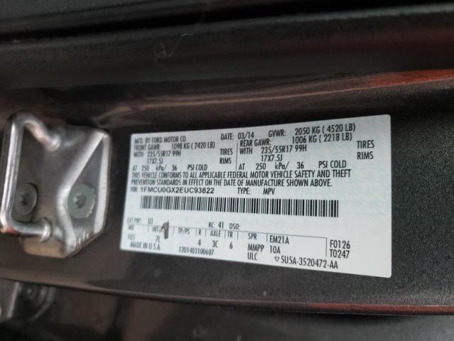 Photo 10 from auction – 2014 FORD ESCAPE SE with VIN 1FMCU0GX2EUC93822