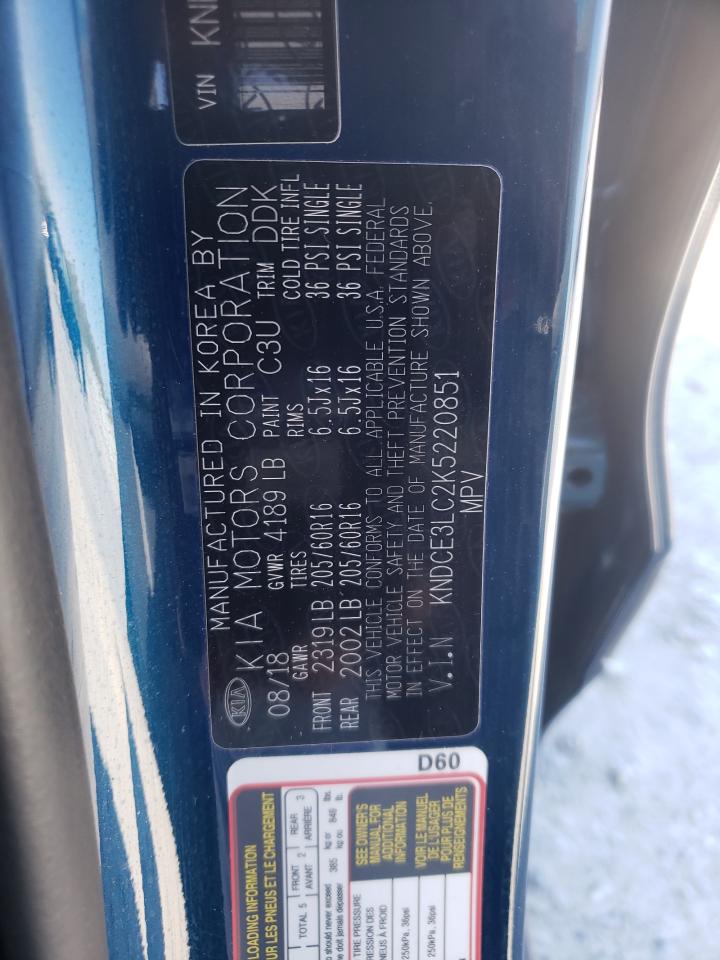 Photo 10 from auction – 2019 KIA NIRO TOURI with VIN KNDCE3LC2K5220851