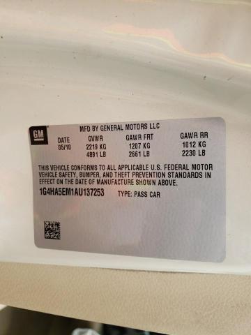 Photo 10 from auction – 2010 BUICK LUCERNE CX with VIN 1G4HA5EM1AU137253