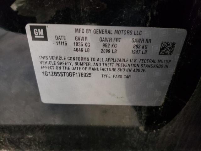 Photo 10 from auction – 2016 CHEVROLET MALIBU LS with VIN 1G1ZB5ST0GF176925