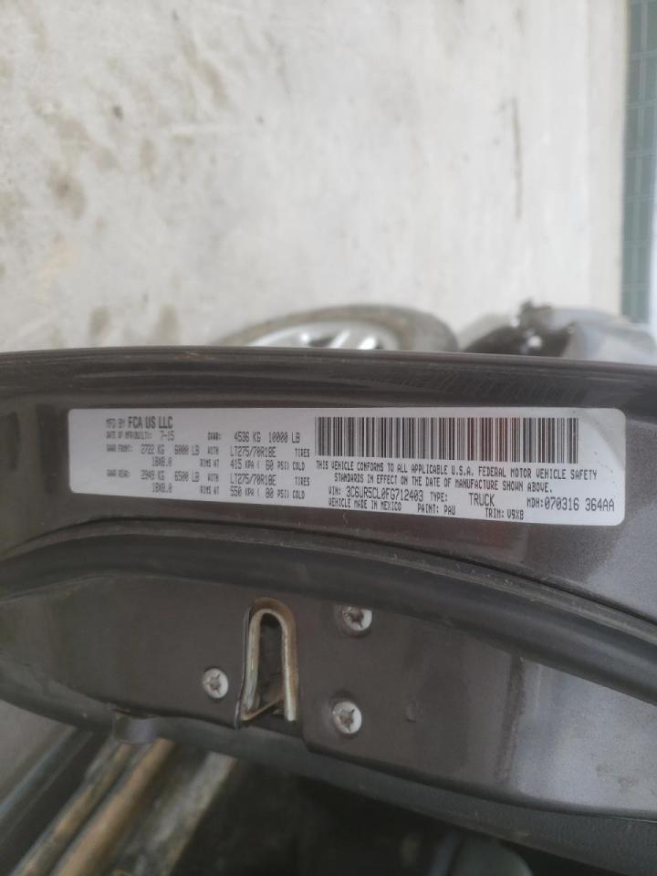 Photo 10 from auction – 2015 RAM 2500 ST with VIN 3C6UR5CL0FG712403