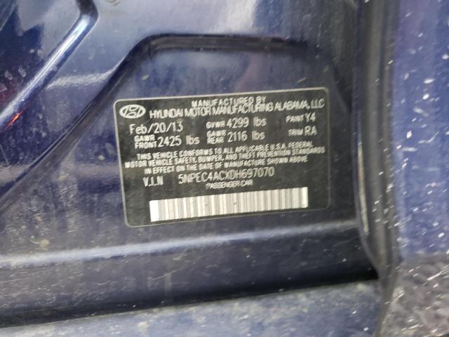 Photo 10 from auction – 2013 HYUNDAI SONATA SE with VIN 5NPEC4ACXDH697070
