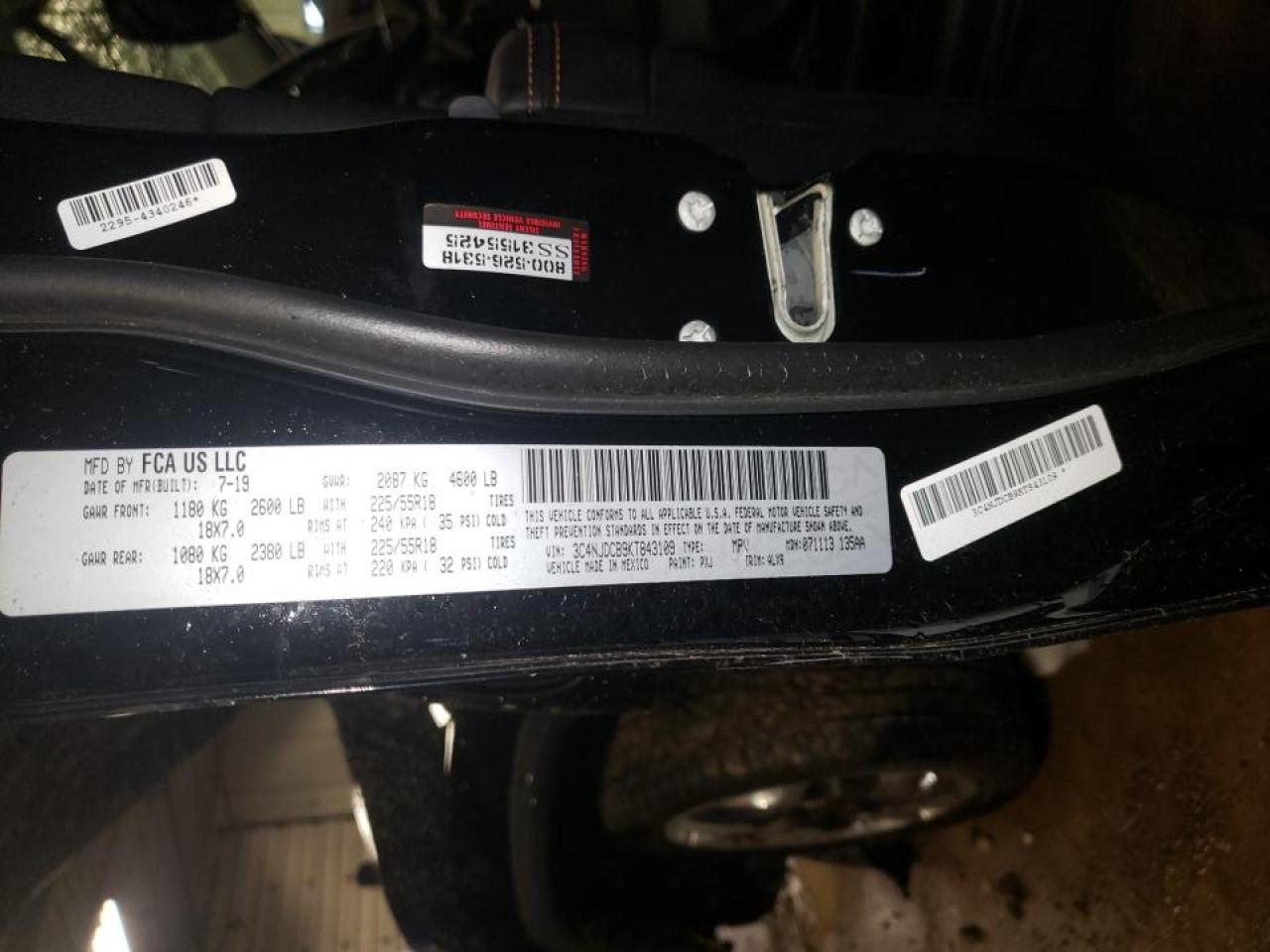 Photo 10 from auction – 2019 JEEP COMPASS LI with VIN 3C4NJDCB9KT843109