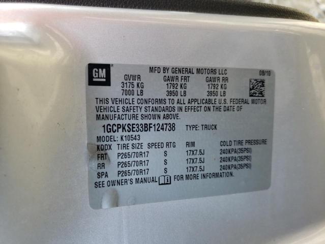 Foto 10 de la subasta – 2011 CHEVROLET SILVERADO con VIN 1GCPKSE33BF124738
