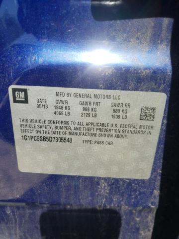 Photo 10 from auction – 2013 CHEVROLET CRUZE LT with VIN 1G1PC5SB5D7305548