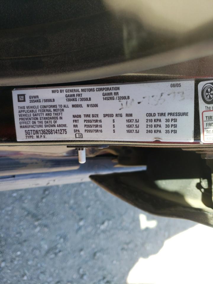 Photo 10 from auction – 2006 HUMMER H3 with VIN 5GTDN136268141275