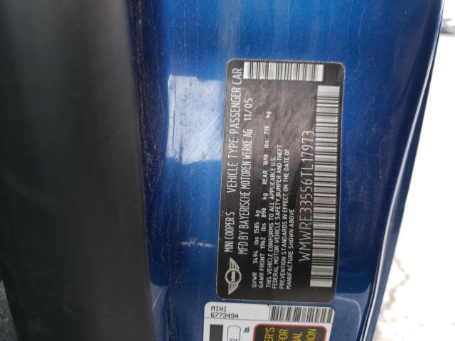 Photo 10 from auction – 2006 MINI COOPER S with VIN WMWRE33556TL17973