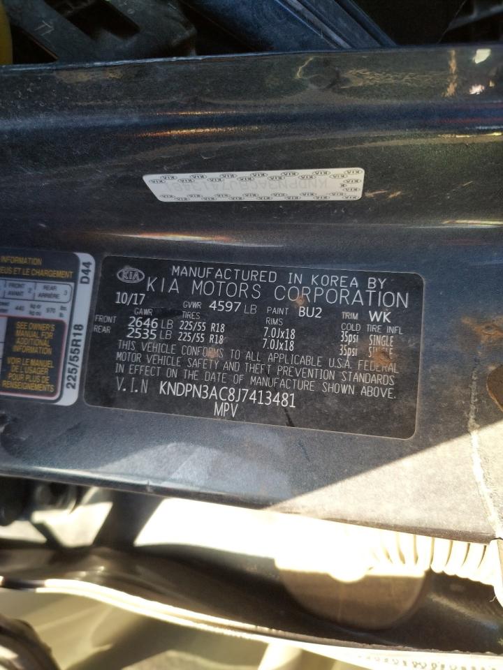 Photo 10 from auction – 2018 KIA SPORTAGE E with VIN KNDPN3AC8J7413481