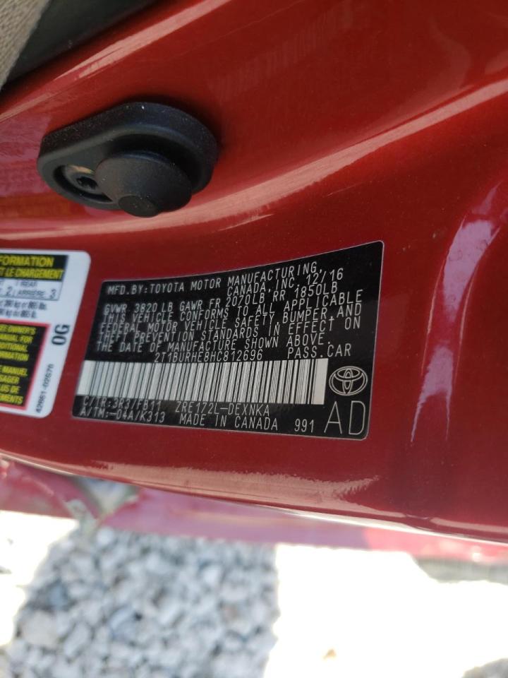 Photo 10 from auction – 2017 TOYOTA COROLLA L with VIN 2T1BURHE8HC812696