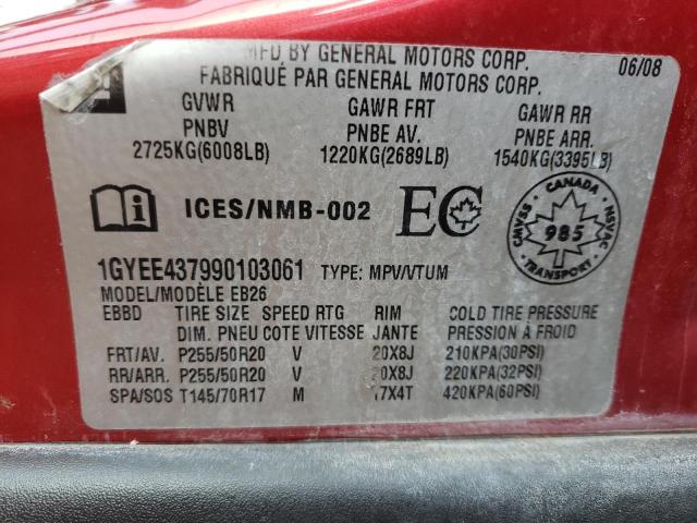 Photo 10 from auction – 2009 CADILLAC SRX with VIN 1GYEE437990103061