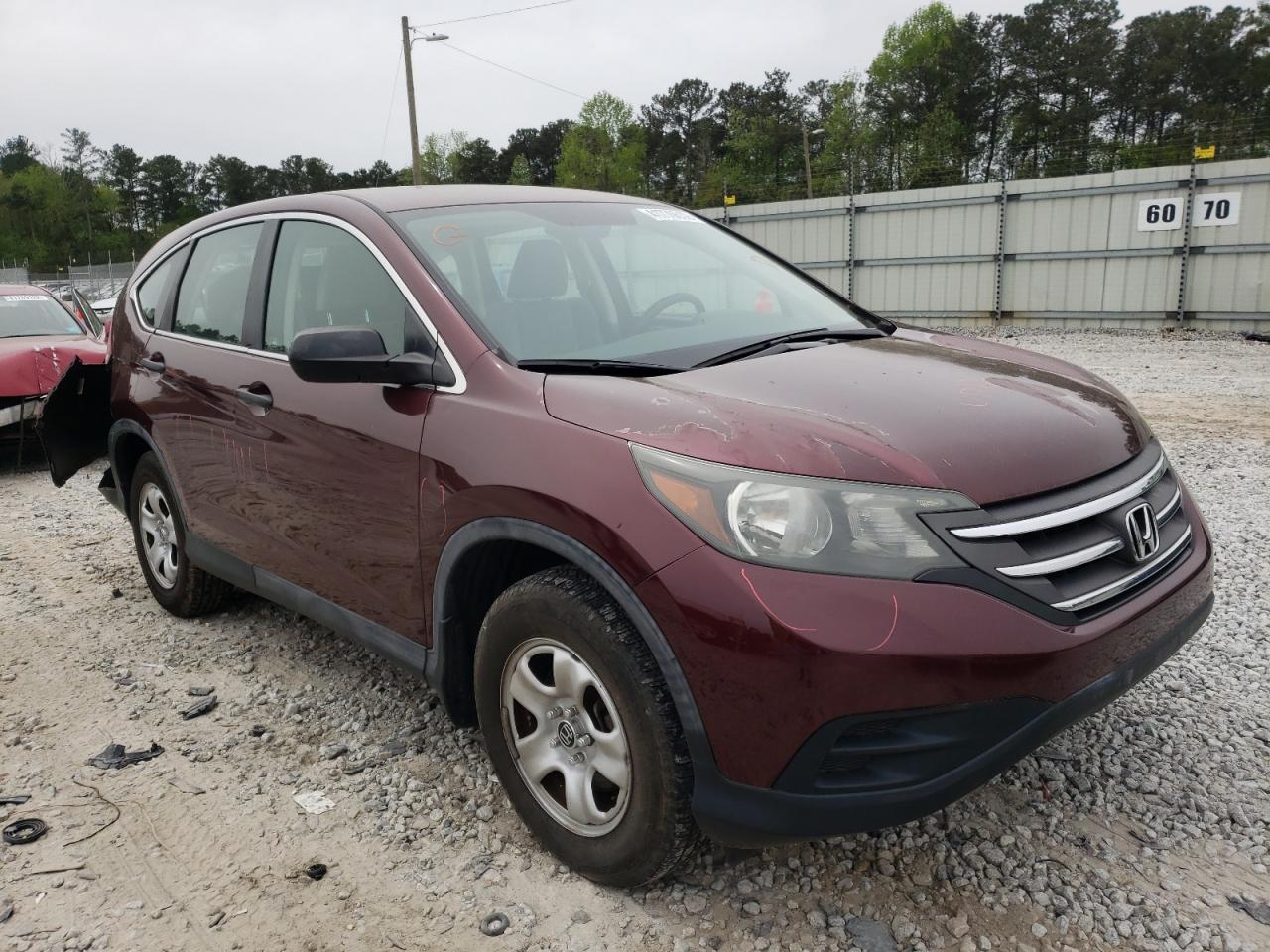 HONDA CR-V LX 2012 with VIN 5J6RM3H38CL021090 - Photo from auction