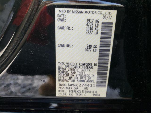 Photo 10 from auction – 2017 NISSAN ALTIMA 2.5 with VIN 1N4AL3AP6HC274411