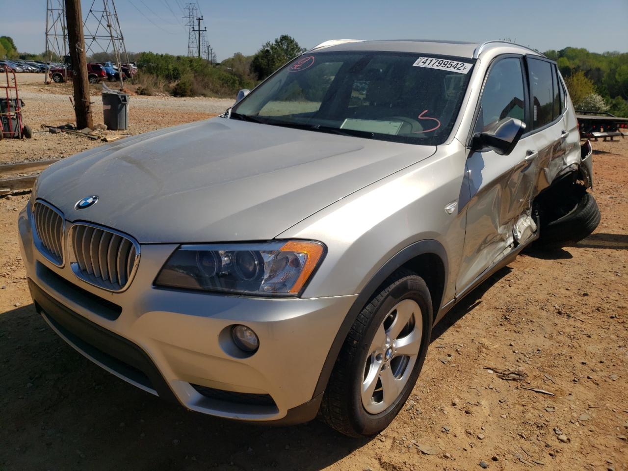 Photo 2 from auction – 2012 BMW X3 XDRIVE2 with VIN 5UXWX5C5XCL723205