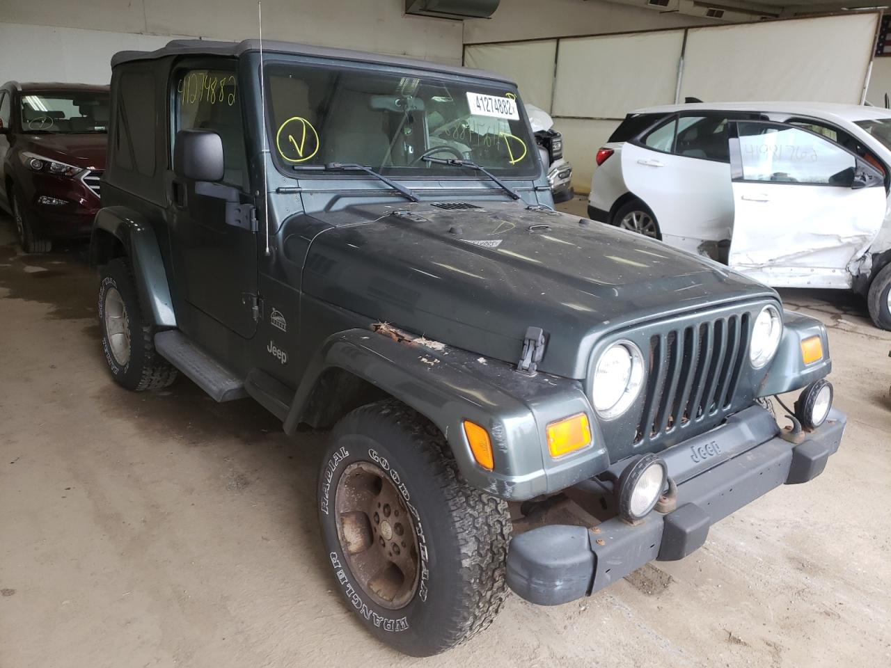 JEEP WRANGLER / 2003 with VIN 1J4FA59S03P376972 - Photo from auction