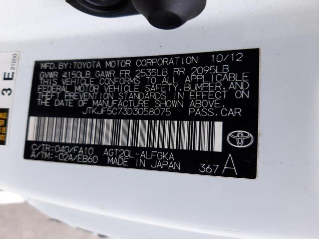 Photo 1 from auction – 2013 TOYOTA SCION TC with VIN JTKJF5C73D3058075
