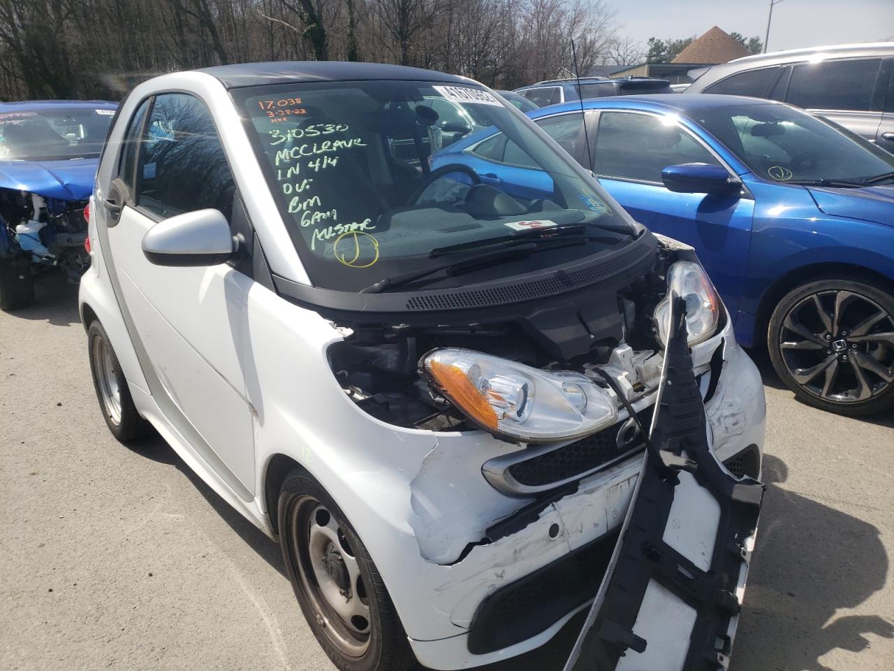 SMART FORTWO PUR 2015 with VIN WMEEJ3BA2FK808116 - Photo from auction