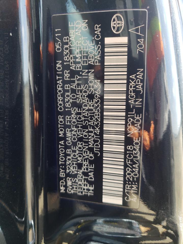Photo 10 from auction – 2011 TOYOTA YARIS with VIN JTDJT4K32B5339634