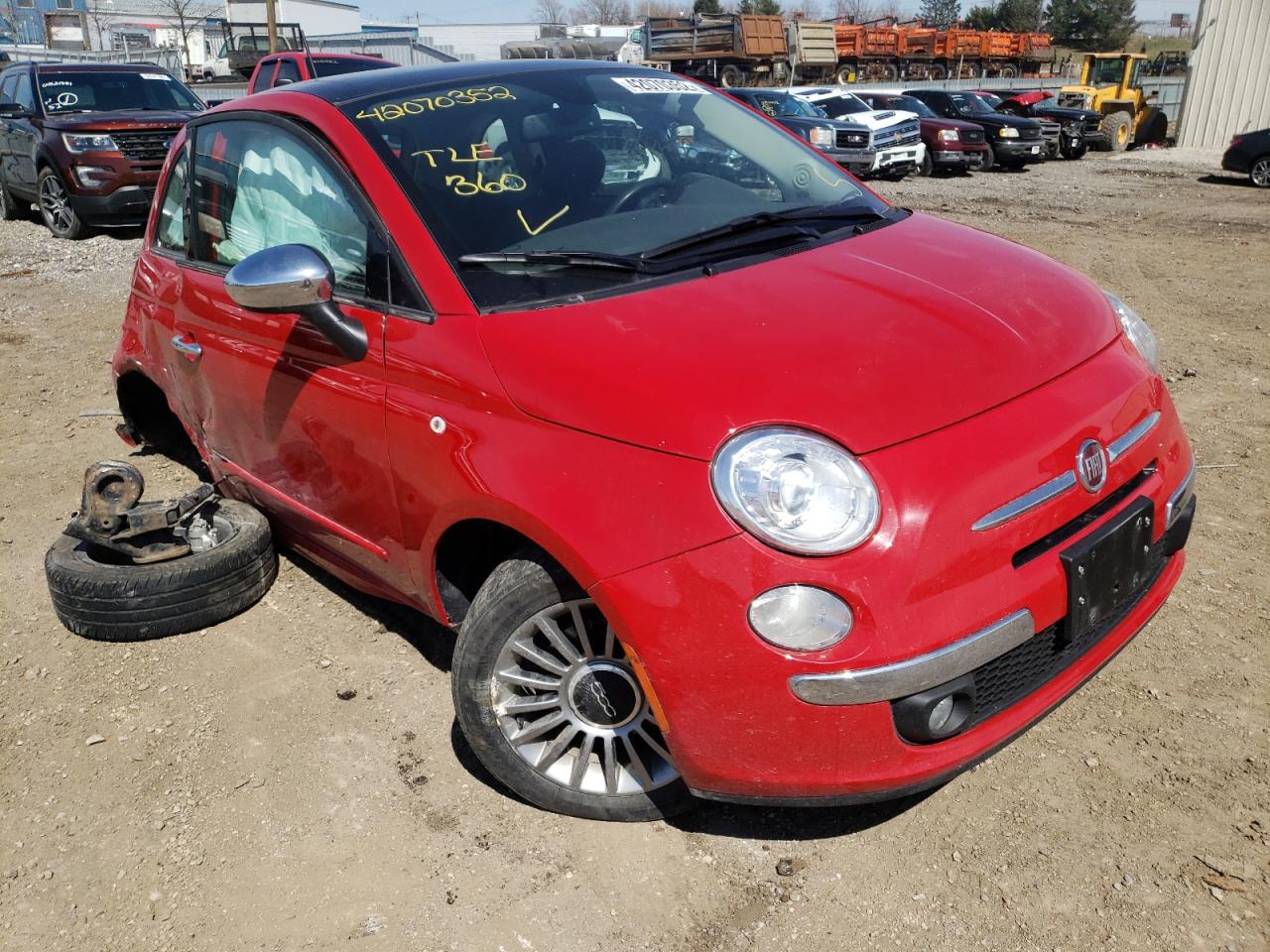 FIAT 500 LOUNGE 2012 с VIN 3C3CFFCRXCT384440 - Фото с аукциона