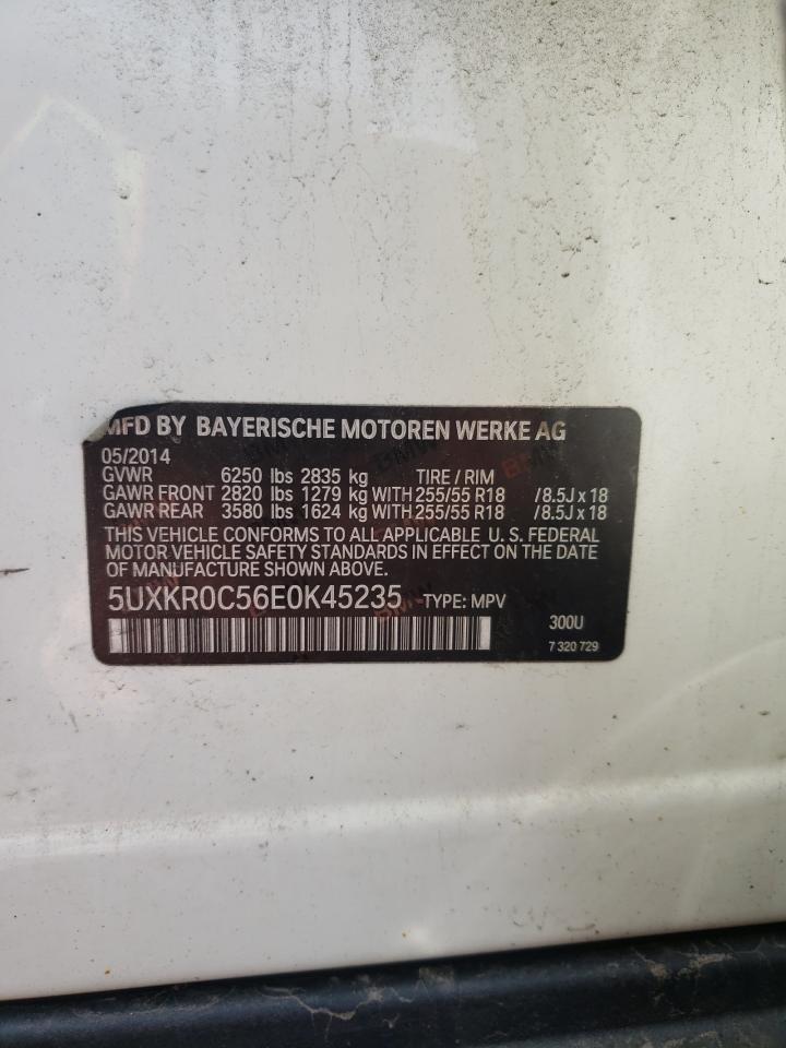Photo 10 from auction – 2014 BMW X5 XDRIVE3 with VIN 5UXKR0C56E0K45235