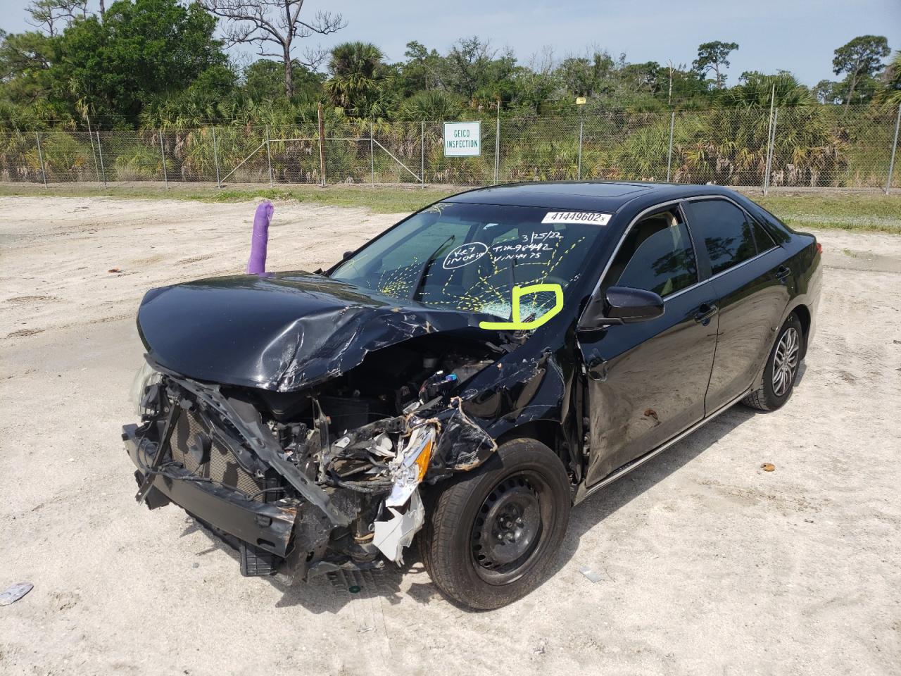 Photo 2 from auction – 2012 TOYOTA CAMRY BASE with VIN 4T1BF1FK8CU034475